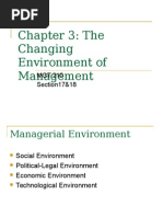 Chapter 3: The Changing Environment of Management: MGT 210 Section17&18