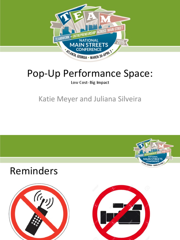 Pop-Up Performance Spaces Explained | PDF