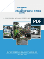 Development of Road Safety Management System in Nepal: Report On Stakeholders' Workshop