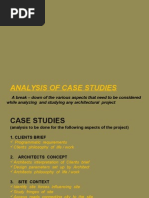 Analysis of Case Studies