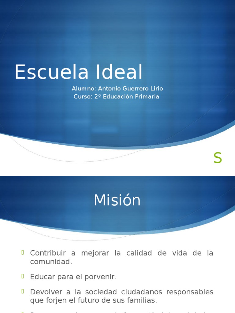 Mi Escuela Ideal | PDF | Educación primaria | Calidad (comercial)