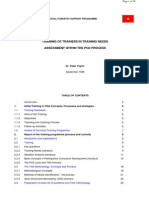 0001891 Society Training of Trainers in Training Needs Assessment Within the Pcd Process