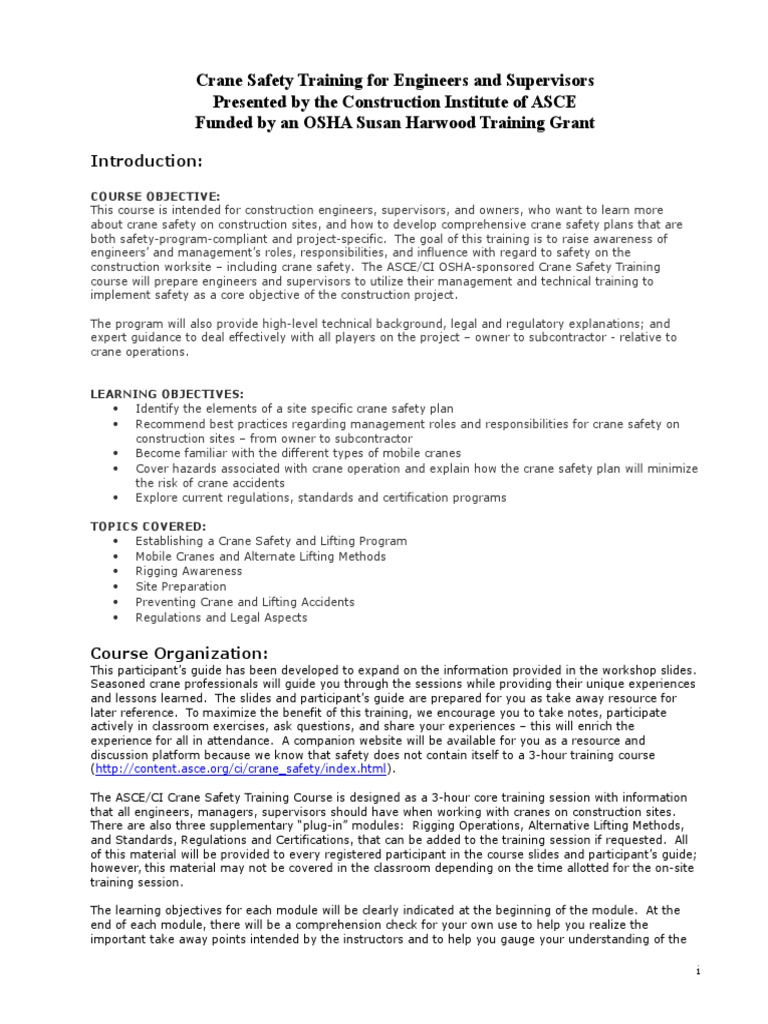 Crane Safety Training for Engineers | PDF | Crane (Machine) | Elevator