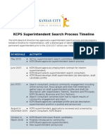 KCPS Superintendent Search Process Timeline: Schedule Activity