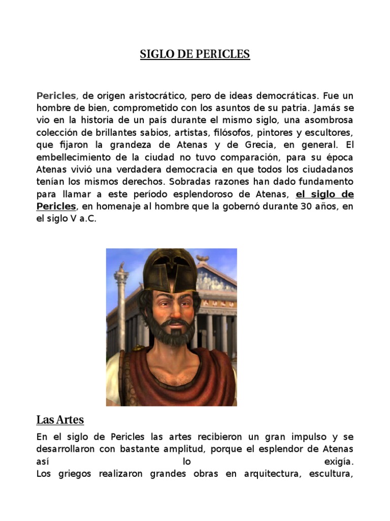 El Siglo de Pericles: Arte y Ciencia | PDF | Escultura | Pinturas
