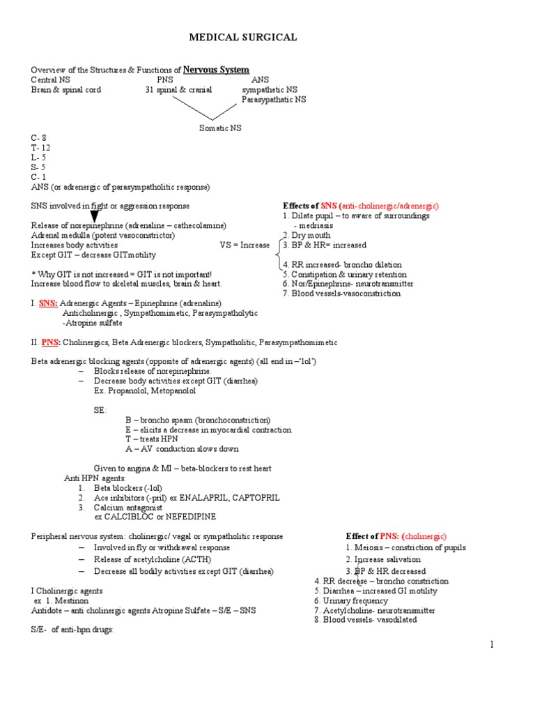 Medical Surgical | PDF | Multiple Sclerosis | Stroke