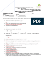 Examen Final Matematicas Primero