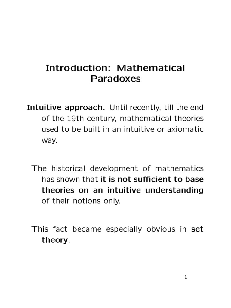 Paradox Math PDF Mathematical Logic Set (Mathematics)