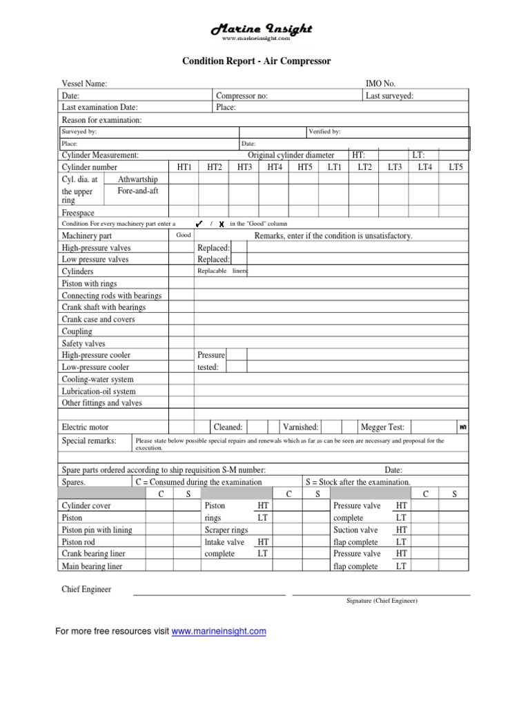 Air Compressor Condition Report PDF