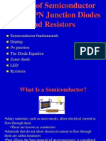 Review of Semiconductor Physics, PN Junction Diodes and Resistors
