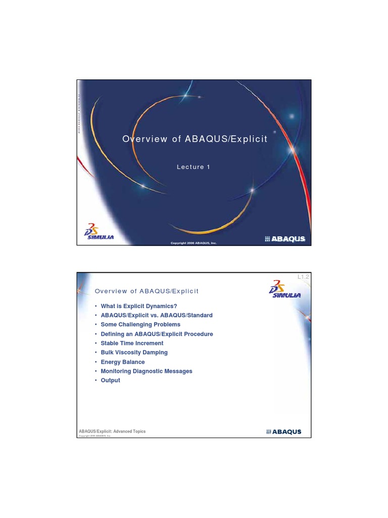 Overview of ABAQUS Explicit | PDF | Viscosity | Materials Science