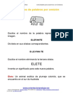 Ejercicios Para Niños Con Dislexia Omisión de Sílabas Plantilla (2)