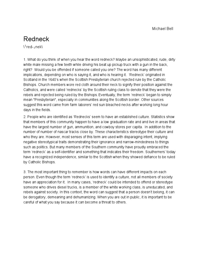 Redneck | PDF