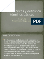 Bases Teóricas y Definicion Términos Básicos