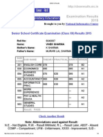 Examination Results 2015: National Informatics Centre