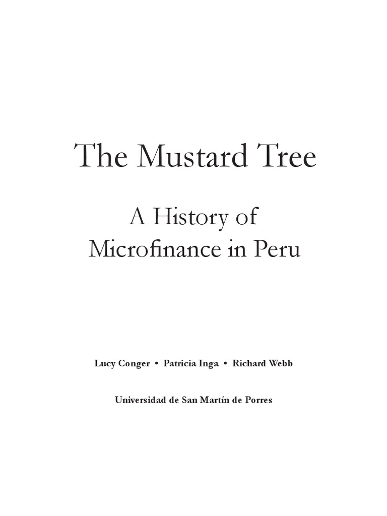The Mustard Tree  PDF Microfinance Loans
