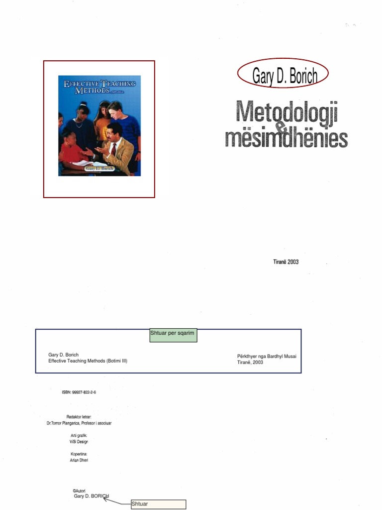 Bardhyl Musai Metodologji e Mesimdhenies | PDF