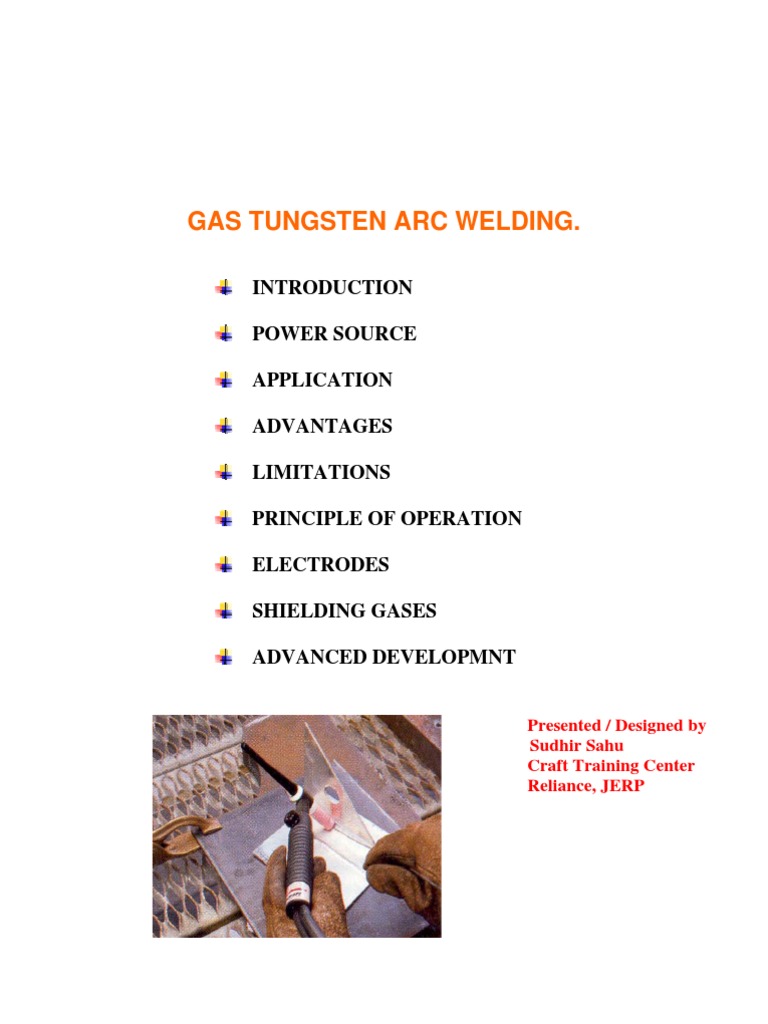 Gas Tungsten Arc Welding PDF Welding Construction
