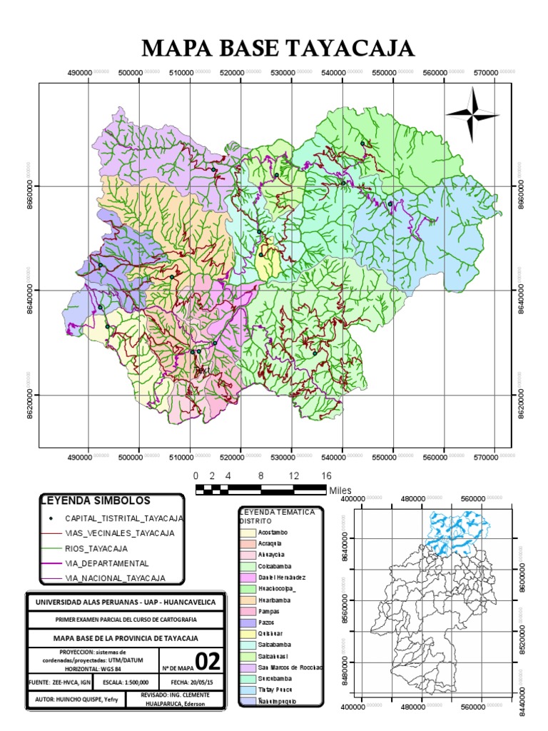 Mapa Base de la Provincia de Tayacaja | PDF | Negocios | Viajes y turismo