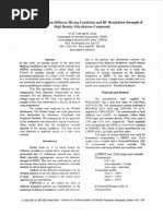 Relationship Between Different Mixing Conditions and DC Breakdown Strength of High Density Polyethylene Compound