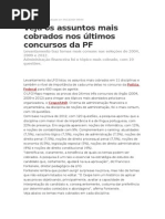 Assuntos Mais Cobrados Da PF