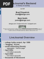 Livejournal'S Backend: Brad Fitzpatrick Mark Smith