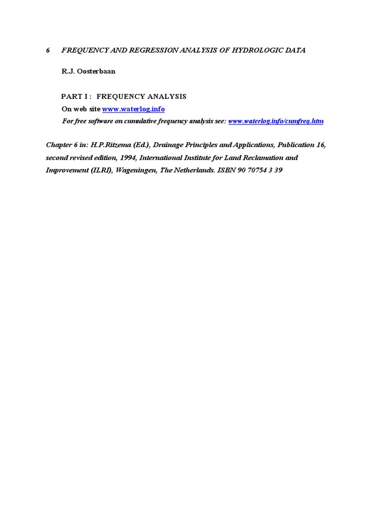 Hydrologic Data Frequency Analysis | PDF | Normal Distribution ...