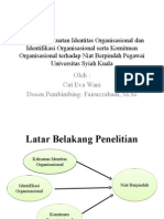 Pengaruh Kekuatan Identitas Organisasional Dan Identifikasi Organisasional Serta