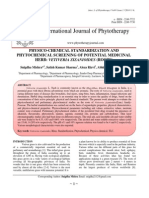 Physico-Chemical Standardization and Phytochemical Screening of Potential Medicinal Herb: Vetiveria Zizanioides (Roots)