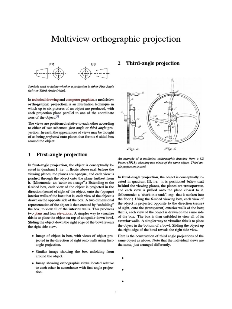 Multiview Orthographic Projection Explained | PDF | Visual Journalism ...
