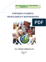 Teorías económicas clásicas, neoclásicas y keynesianas