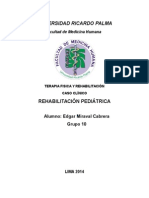 Caso Clínico Rehabilitación Pediátrica Edgar Miraval Cabrera Grupo 10