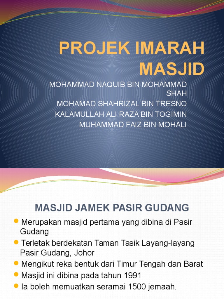 Projek Imarah Masjid | PDF | Agama & Spiritualitas
