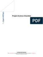 Project Archive Checklist 200708021