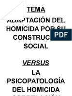 variables de de un homicida y la psicopatologia