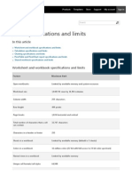 Excel Specifications and Limits