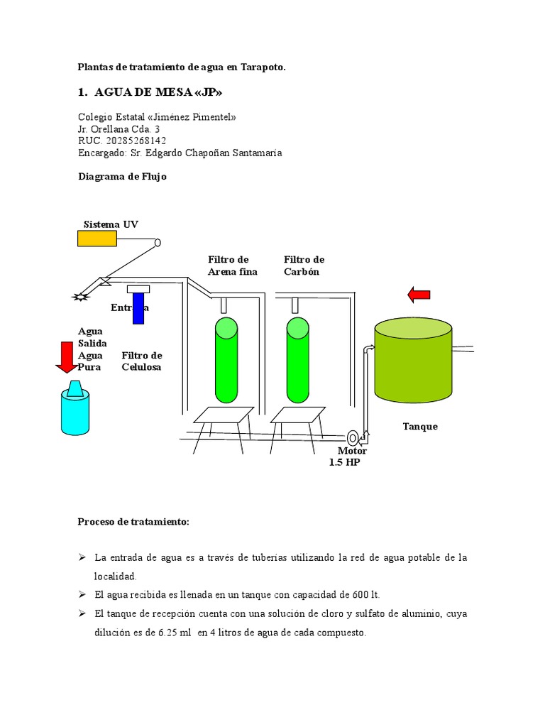 Tratamiento de Agua en Tarapoto: Proveedores | PDF | Cloro | Aluminio
