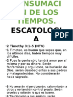 La Consumacion Delos Tiempos Escatologia