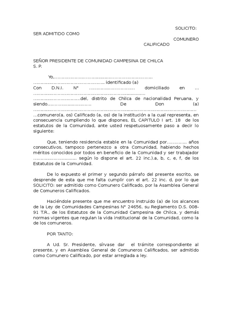 Solicitud