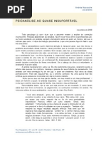 Psicanálise Ao Quase Insuportável
