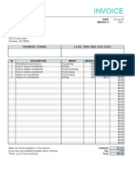 Service Invoice for Article Writers