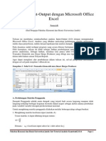 Analisis Input-Output Dengan Microsoft Office Excel
