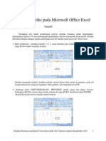 Inverse Matriks Pada Microsoft Office Excel
