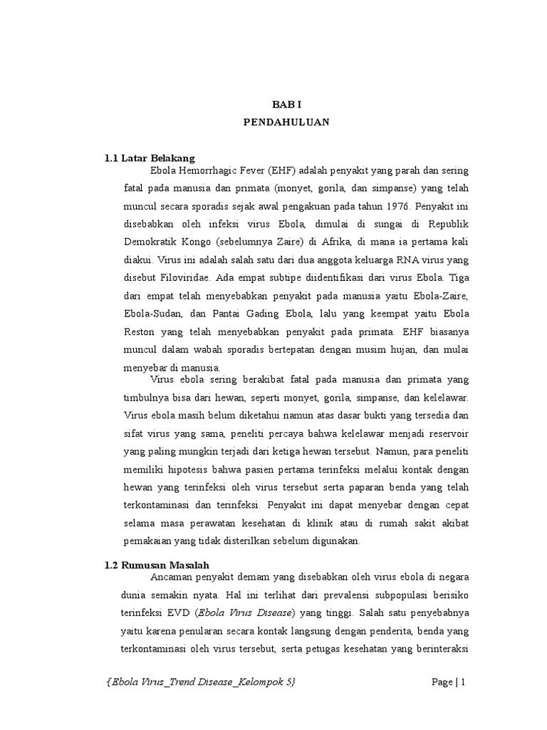 Apa Itu Virus Ebola Dan Penyebabnya - Informasi Seputar 