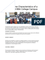 The Prime Characteristics of A Reputed BBA College Campus