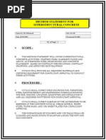 Method Statement For Superstructural Concrete Activities