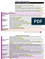 physics planning guide and coorelation