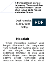 Pengaruh Perbandingan Variasi Dosis Media Jagung (Zea