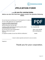 PT. Reeracoen Indonesia - Job Application Form