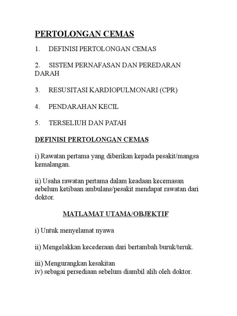 Pertolongan Cemas Pdf